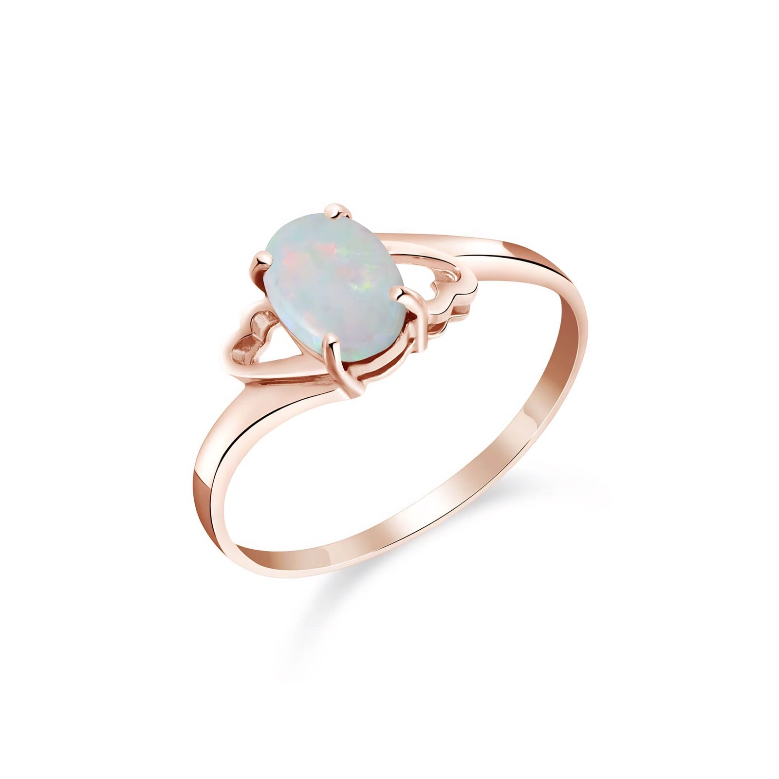 Rose Gold Classic Ring Aquamarine 10K — Altea