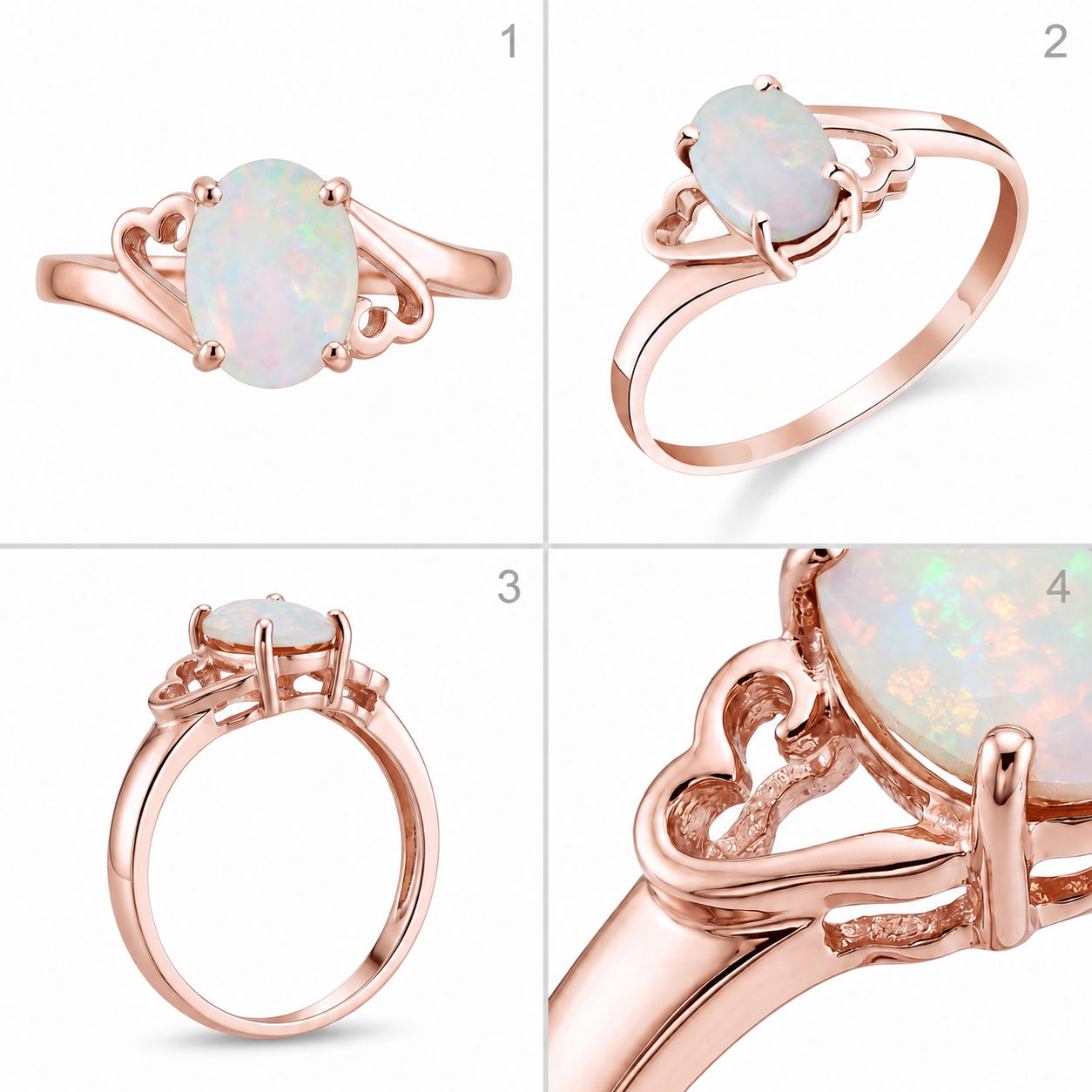 Rose Gold Classic Ring Aquamarine 10K — Altea