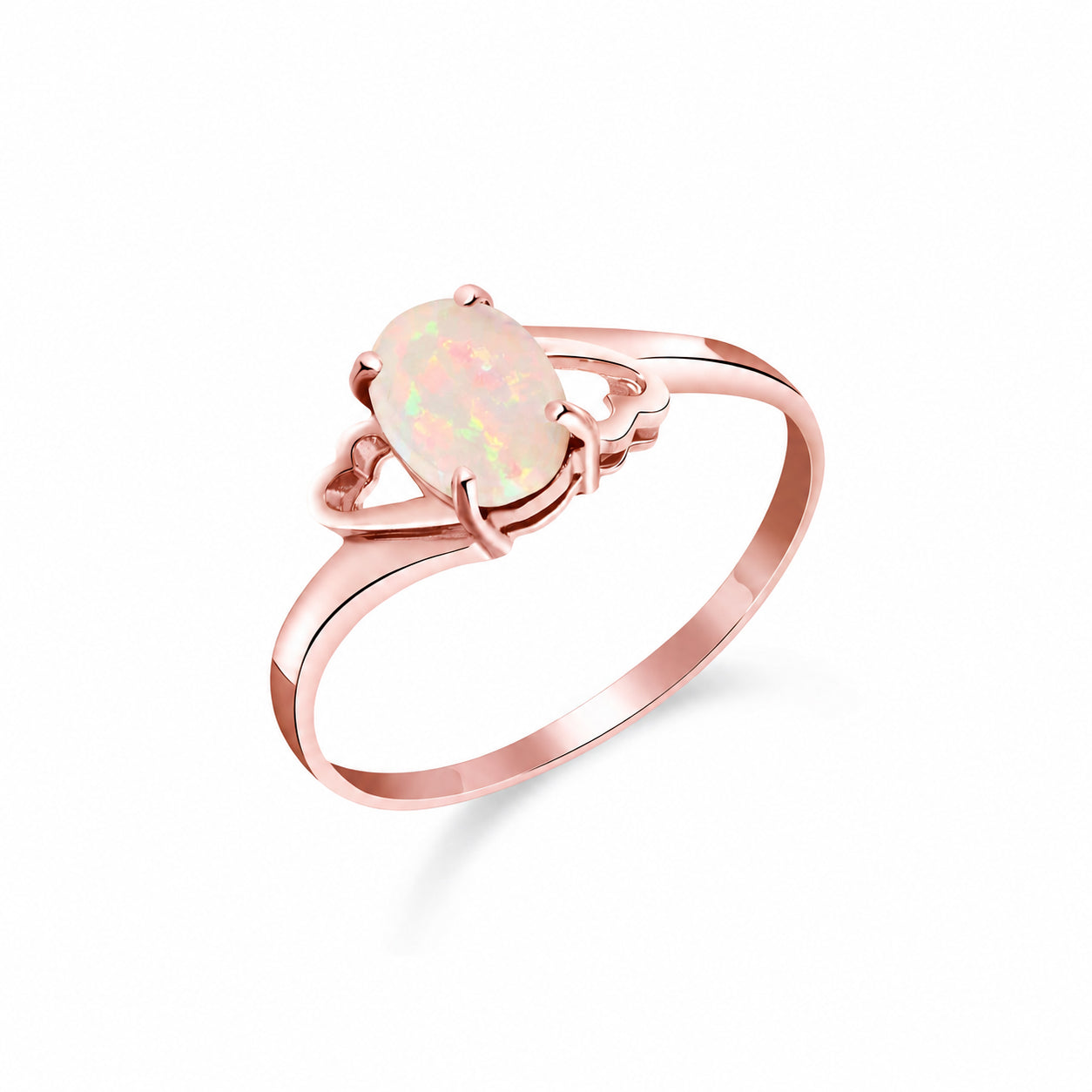Rose Gold Classic Ring Aquamarine 10K — Altea