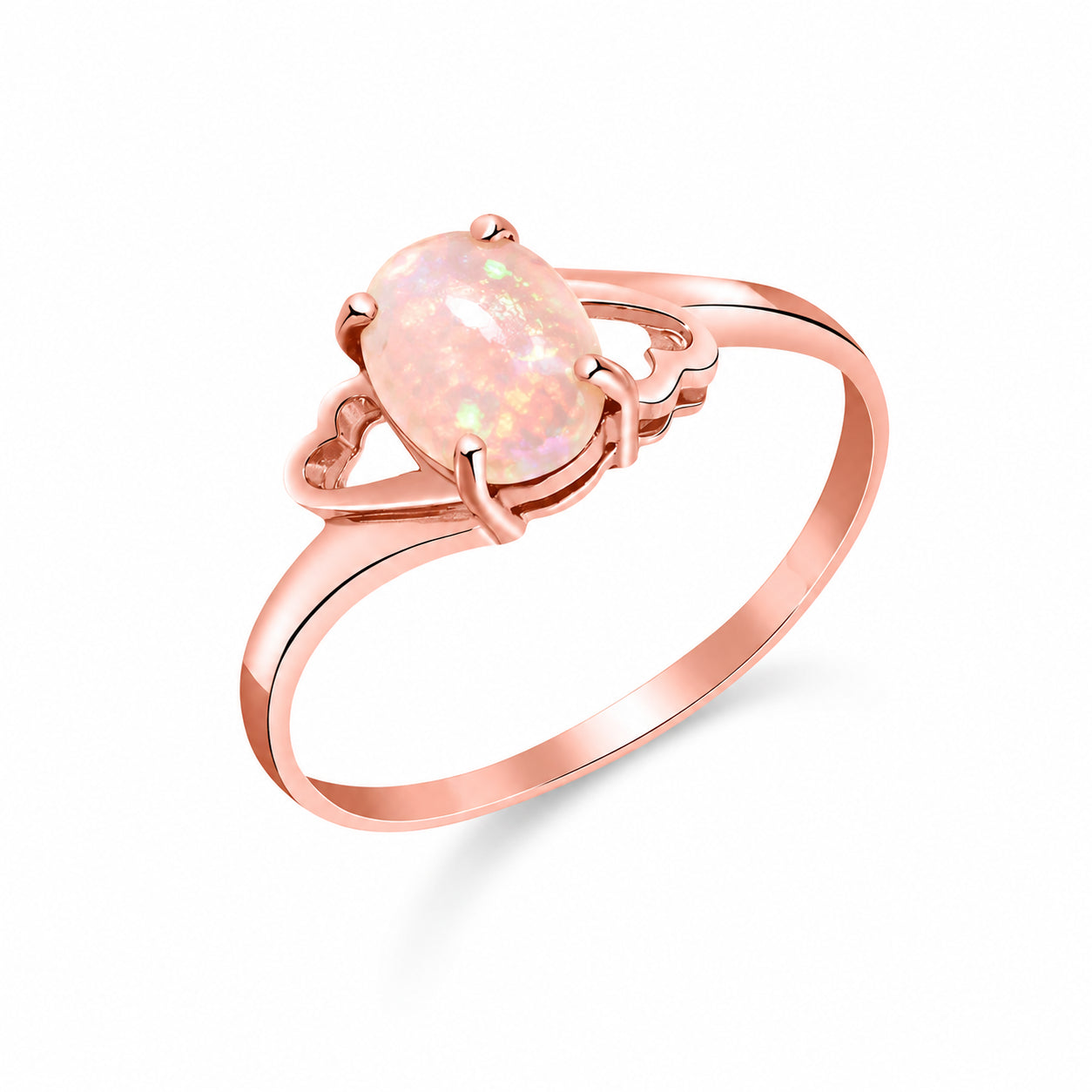 Rose Gold Classic Ring Aquamarine 10K — Altea