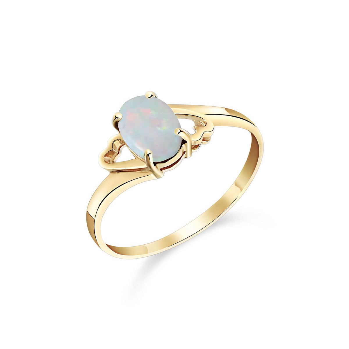Yellow Gold Classic Ring Aquamarine 10K — Altea