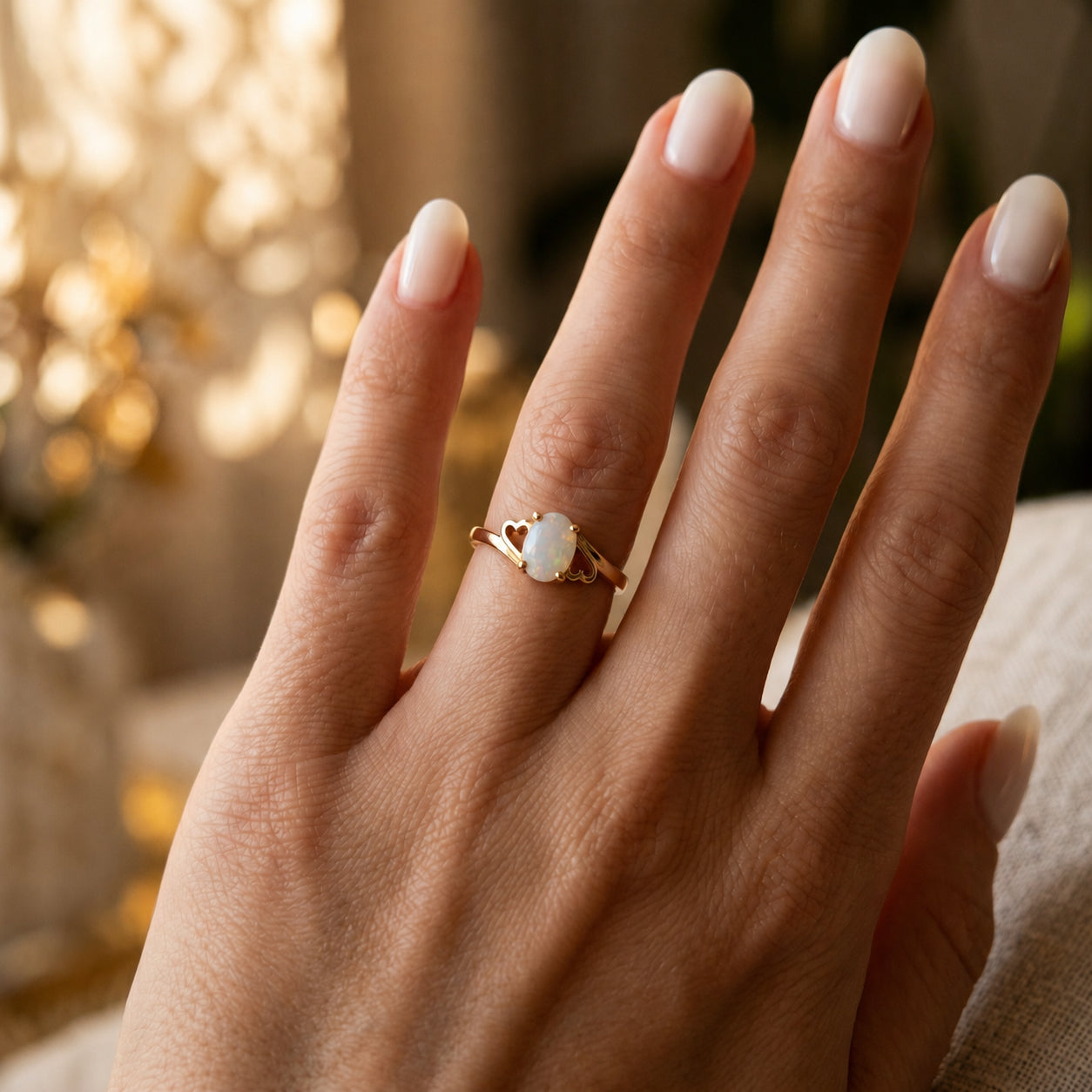 Yellow Gold Classic Ring Aquamarine 10K — Altea