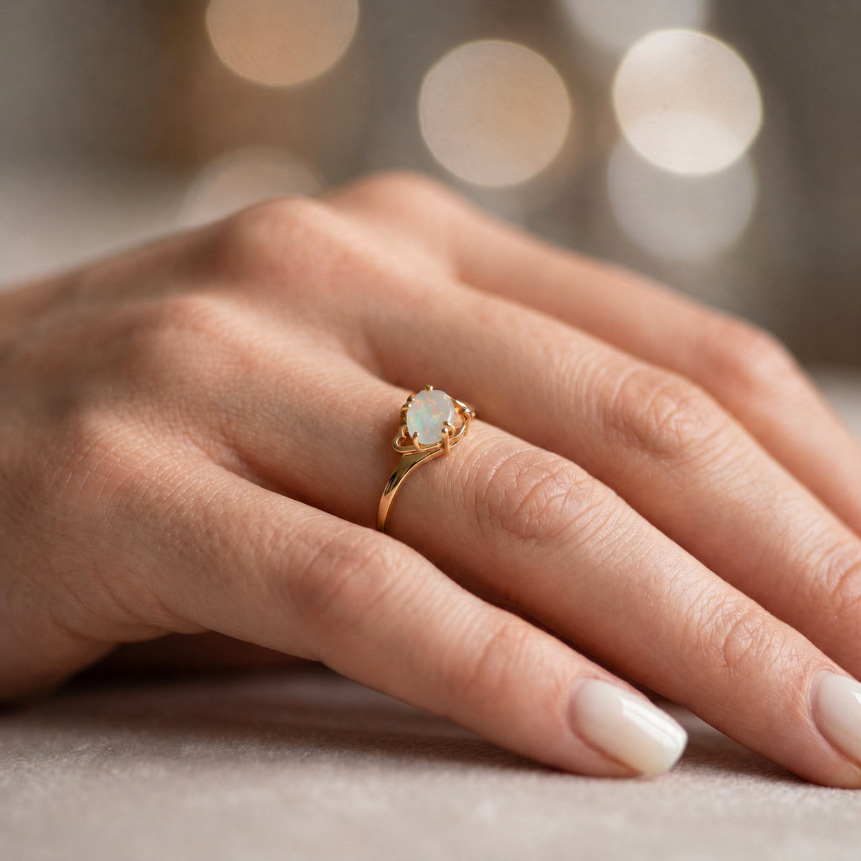 Yellow Gold Classic Ring Aquamarine 10K — Altea