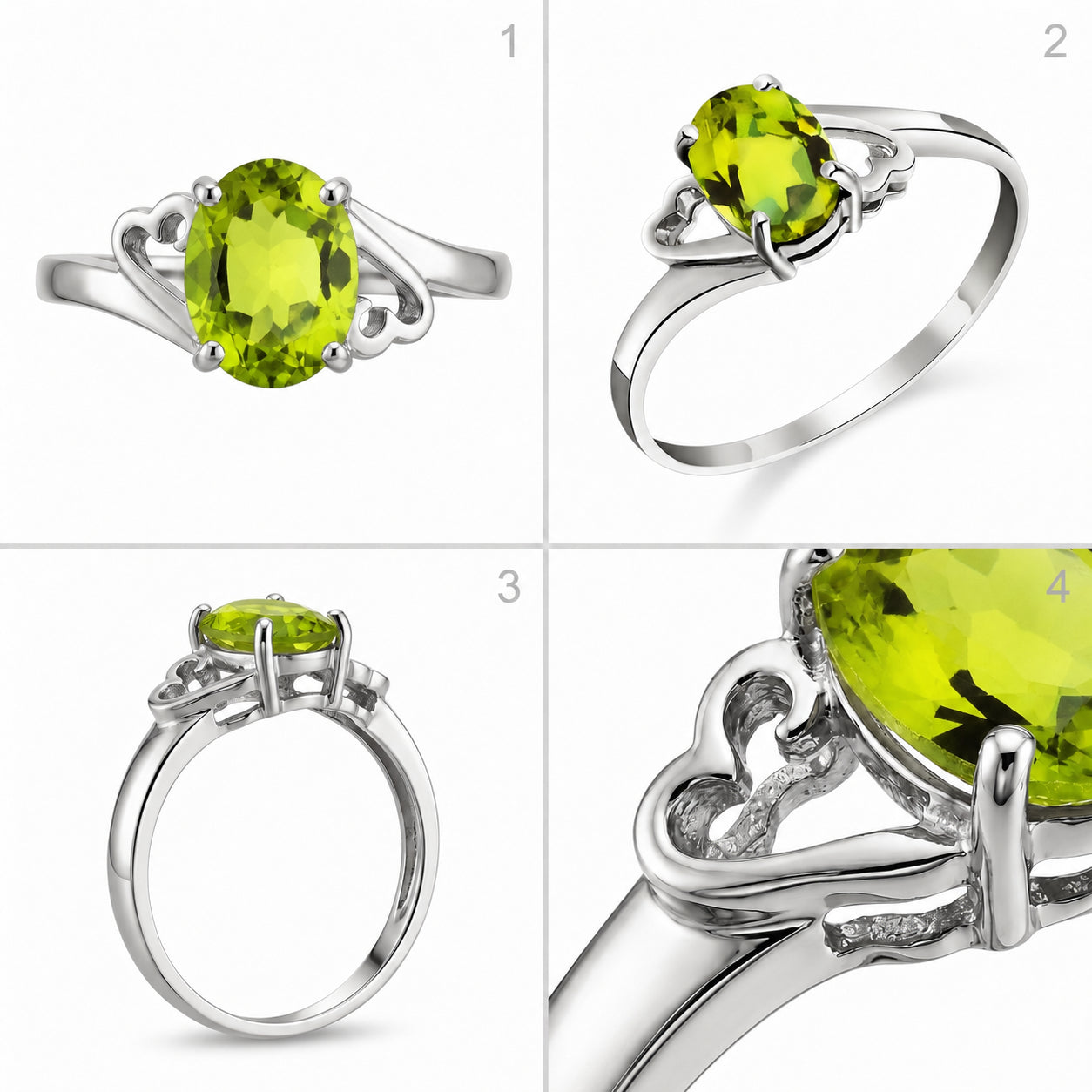 White Gold Classic Ring Sapphire 10K — Altea