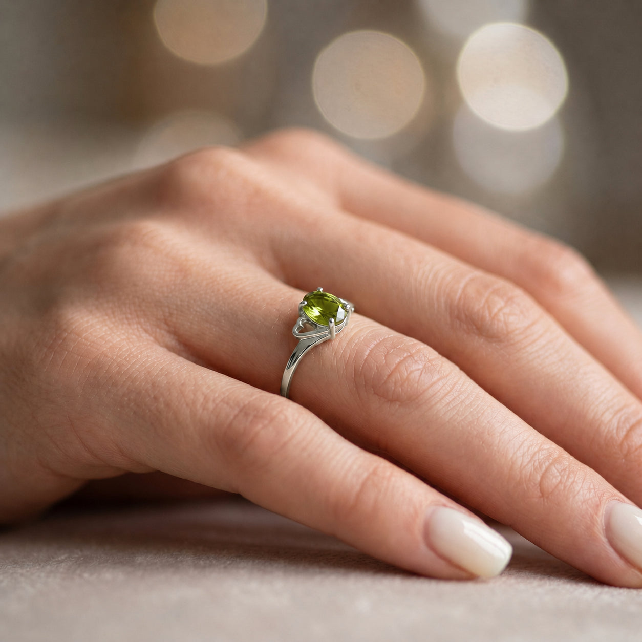 White Gold Classic Ring Sapphire 10K — Altea