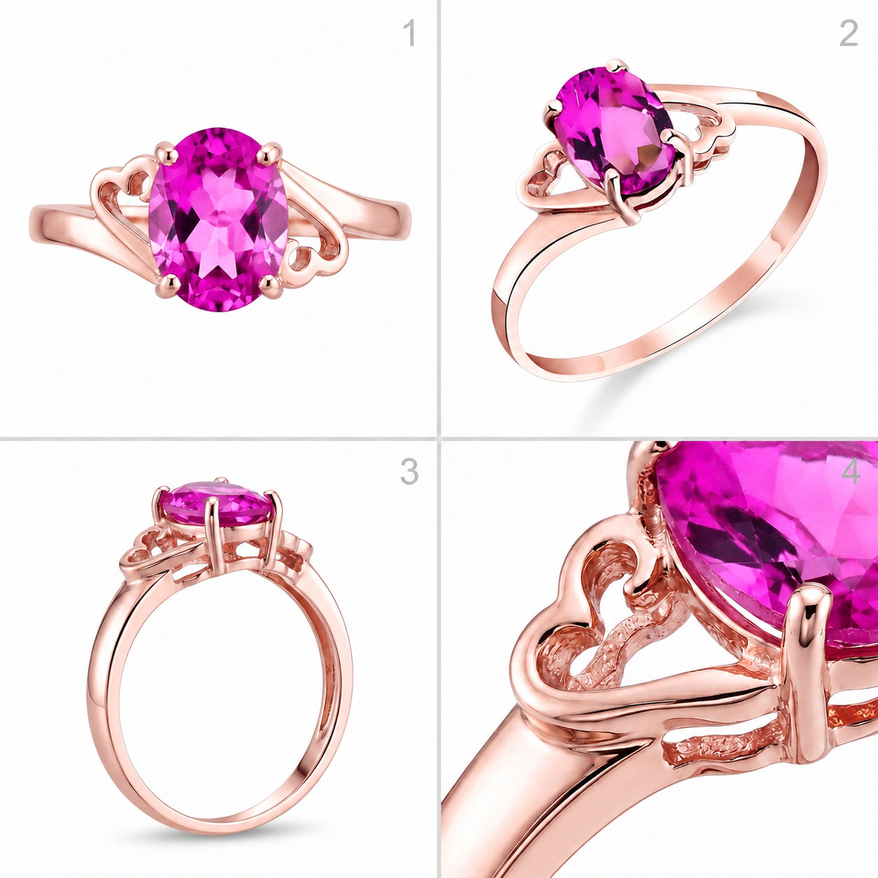 Rose Gold Classic Ring Garnet 10K — Altea