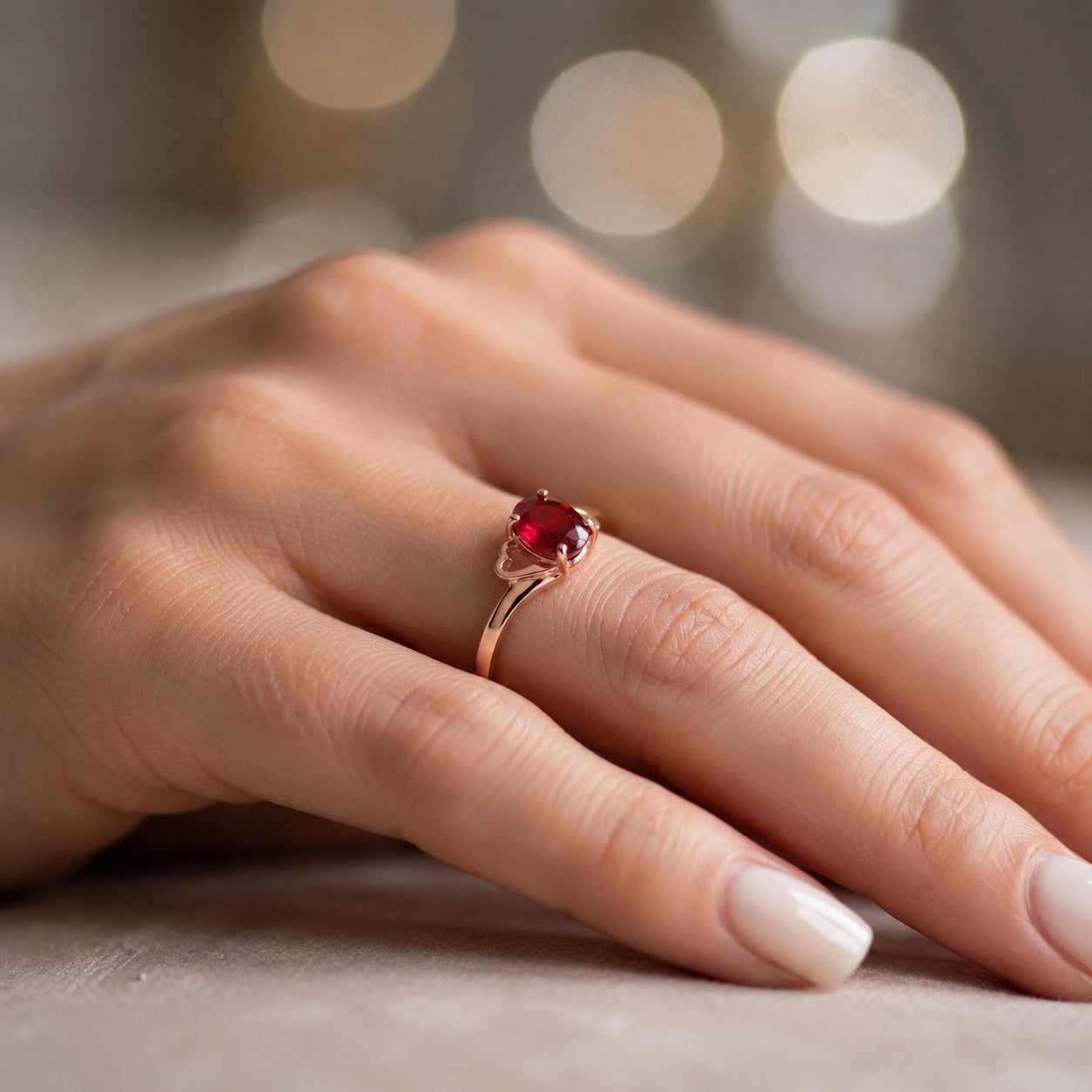 Rose Gold Classic Ring Citrine 10K — Altea