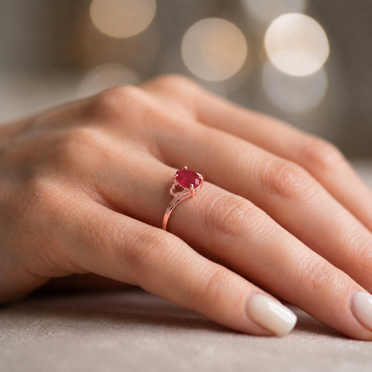 Rose Gold Classic Ring Citrine 10K — Altea