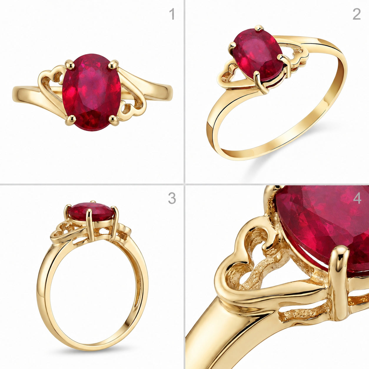Yellow Gold Classic Ring Citrine 10K — Altea