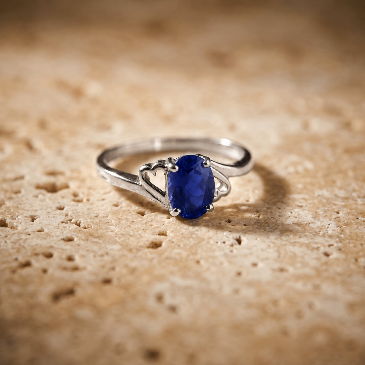 White Gold Classic Ring Opal 10K — Altea