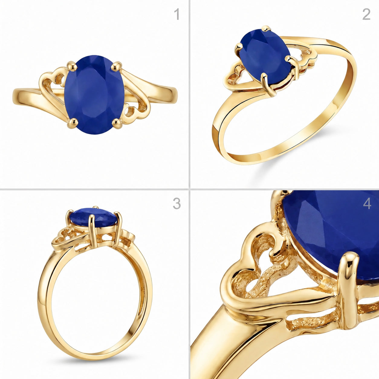 Yellow Gold Classic Ring Opal 10K — Altea