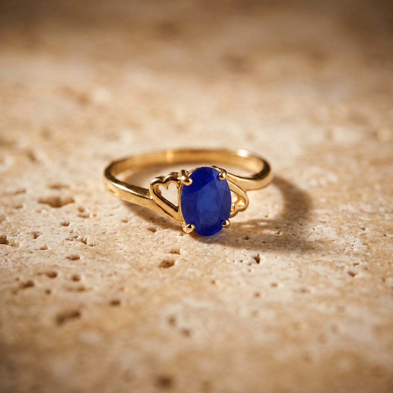 Yellow Gold Classic Ring Opal 10K — Altea