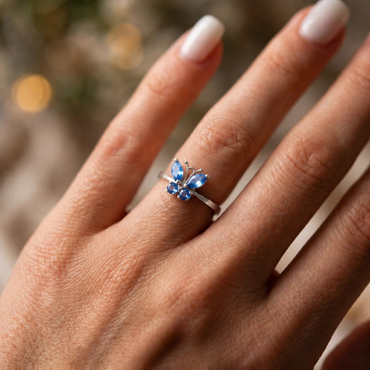 White Gold Blue Topaz — Zenaide