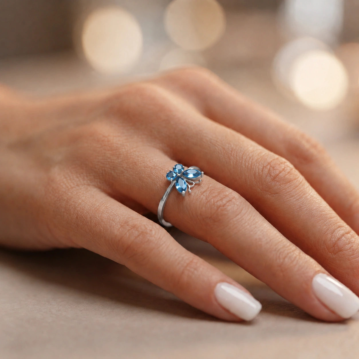 White Gold Blue Topaz — Zenaide