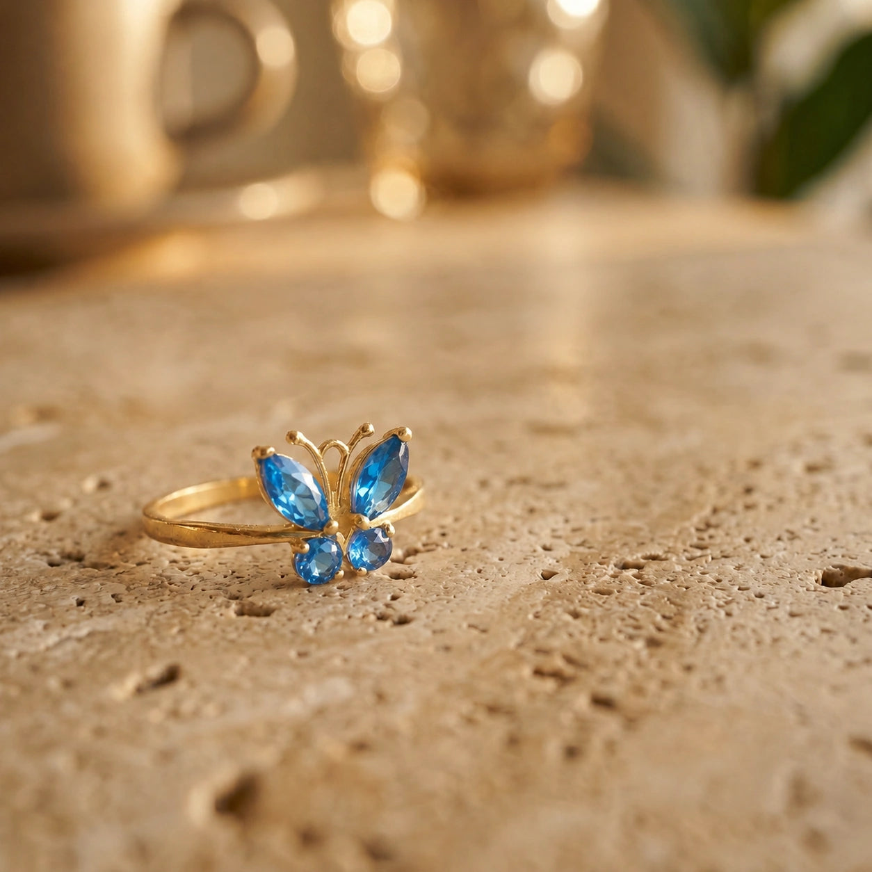 Yellow Gold Blue Topaz — Zenaide