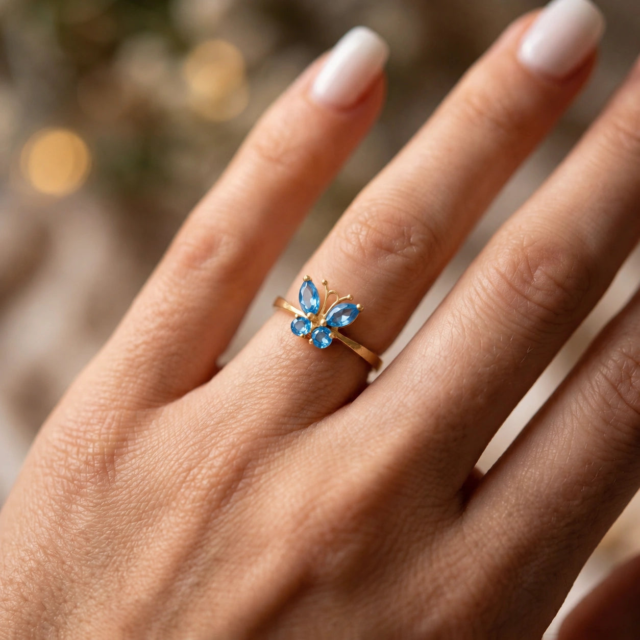 Yellow Gold Blue Topaz — Zenaide