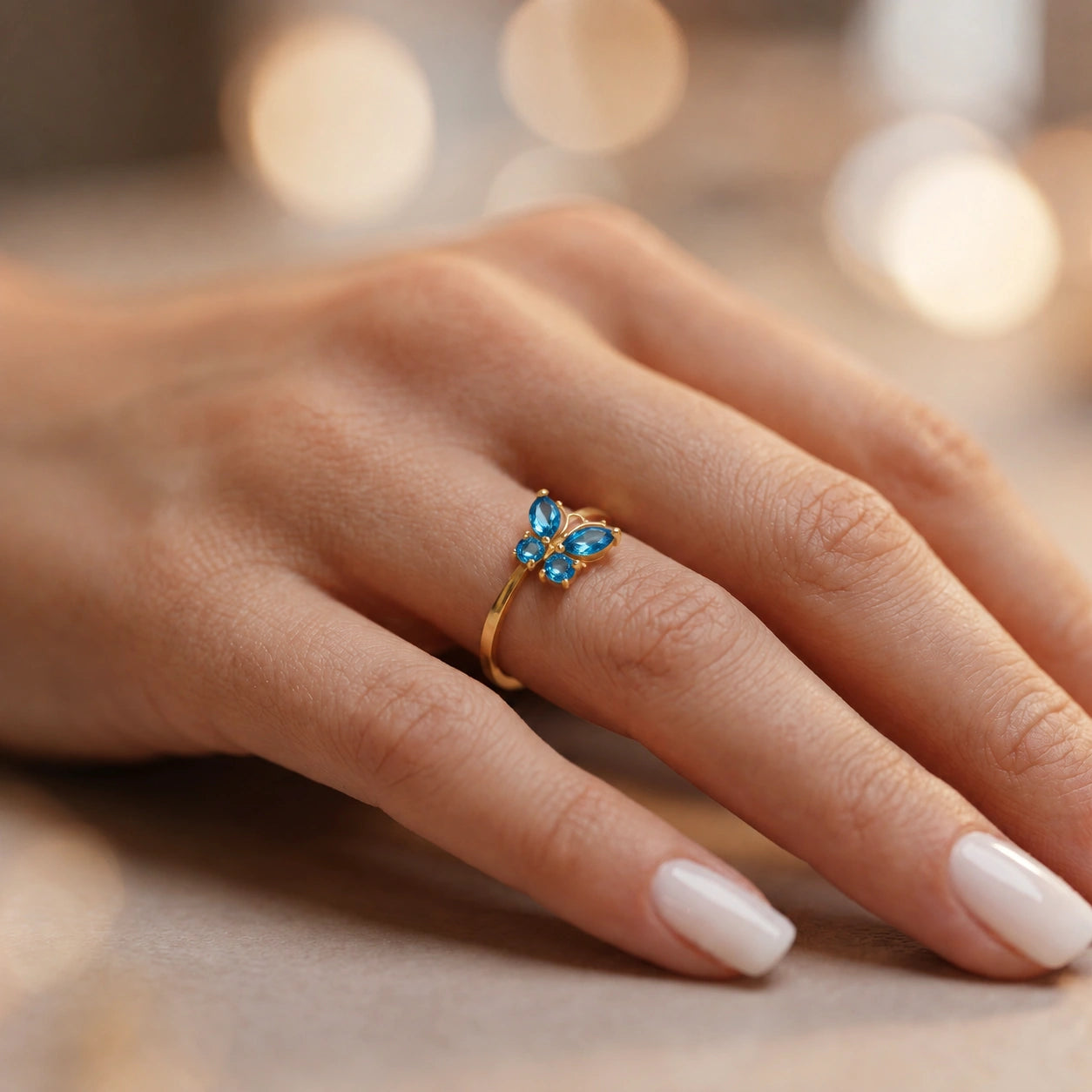 Yellow Gold Blue Topaz — Zenaide