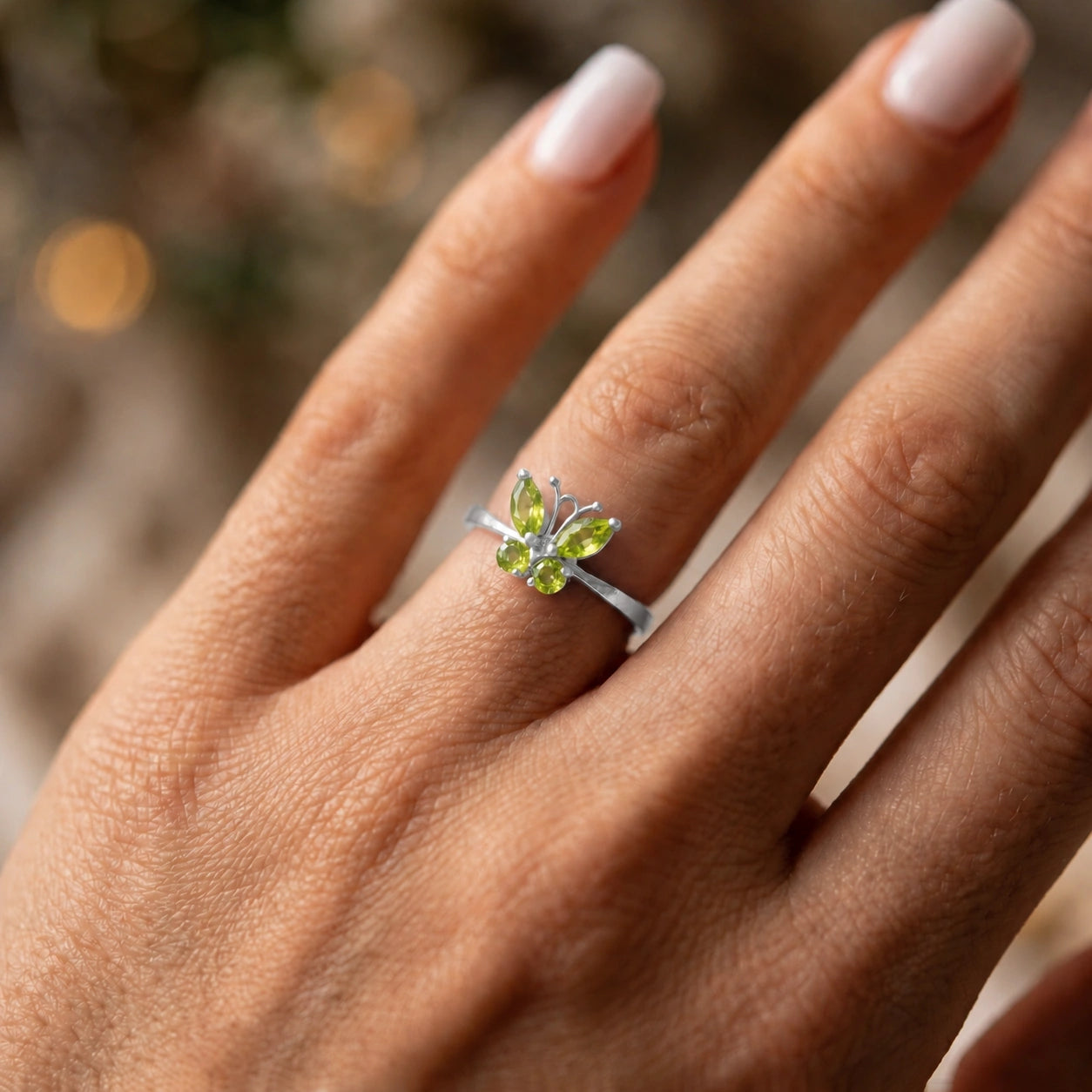 White Gold Peridot — Zenaide