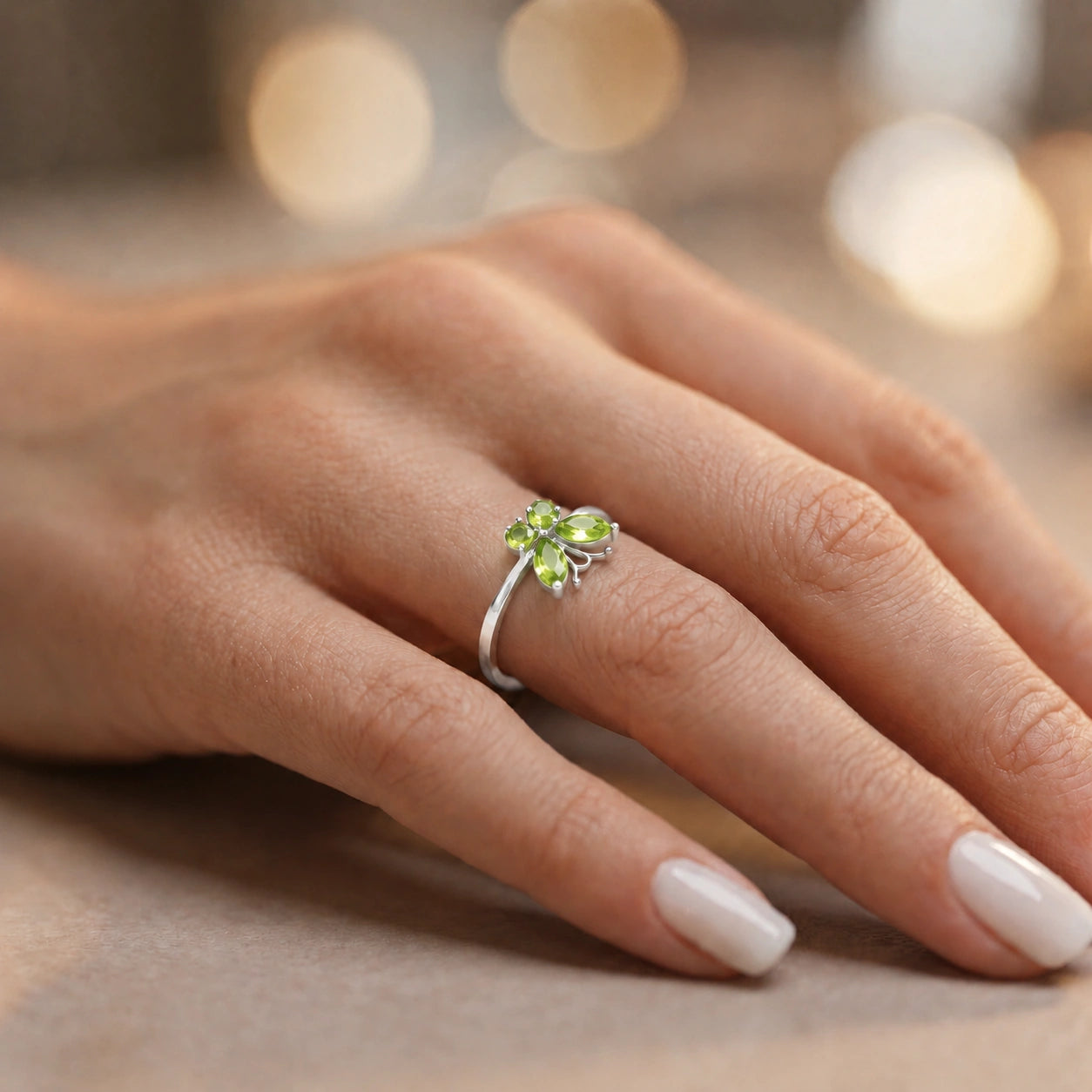 White Gold Peridot — Zenaide