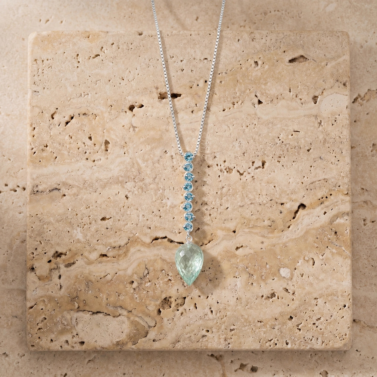 White Gold Blue Topaz — Zenobia