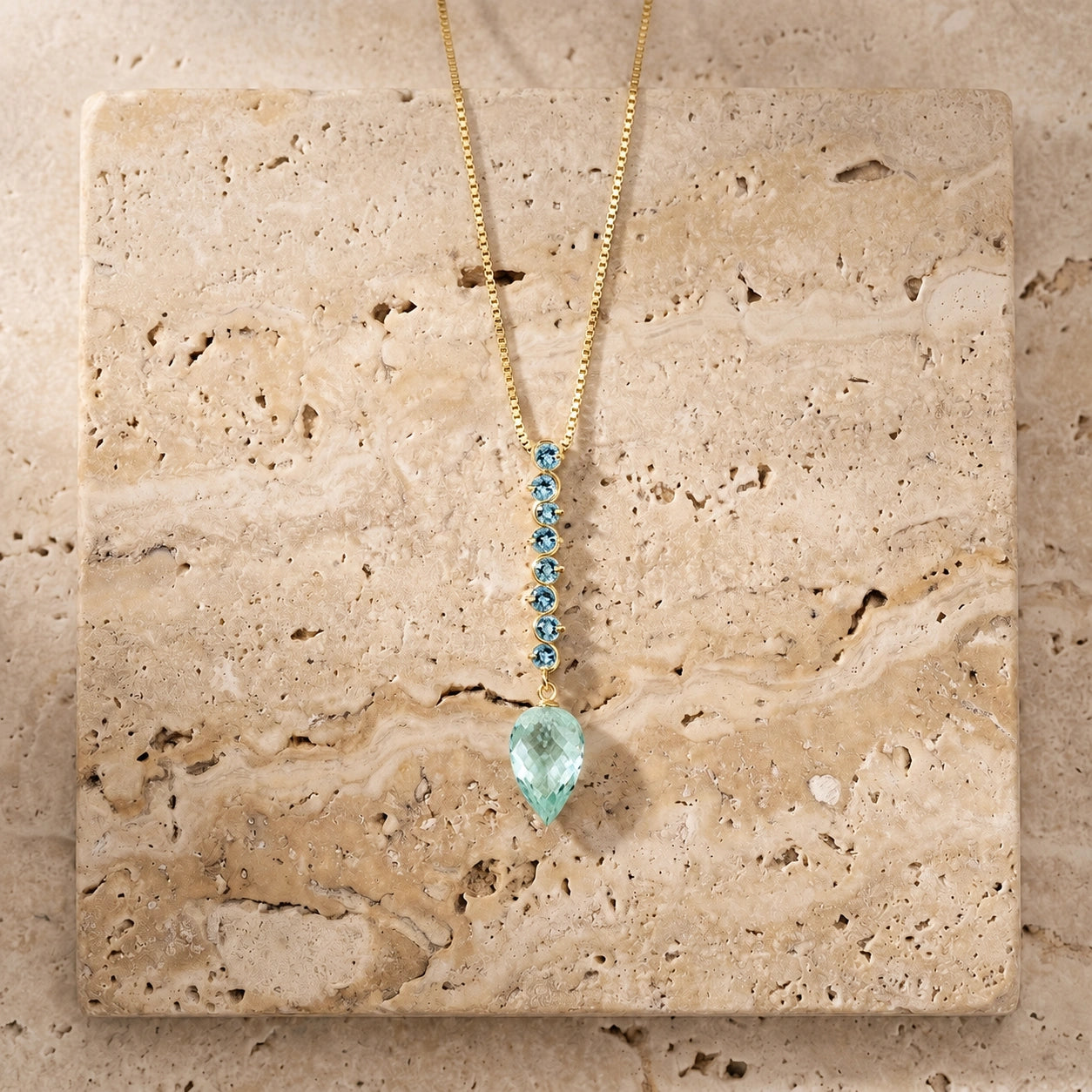 Yellow Gold Blue Topaz — Zenobia