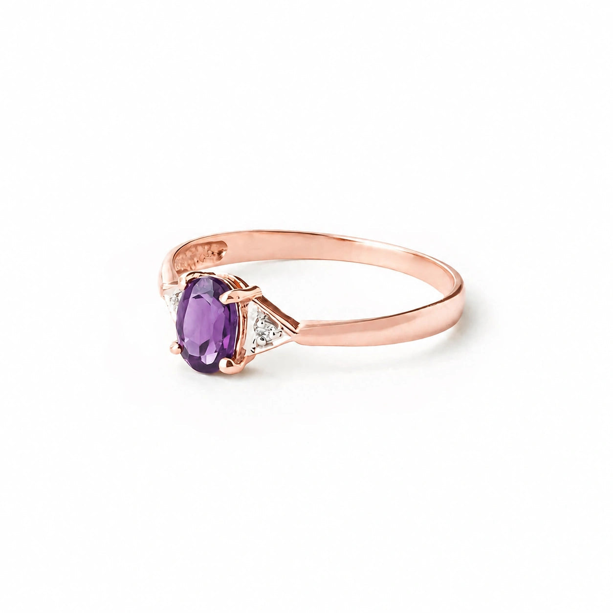 Rose Gold Diamond & Amethyst — Zoe