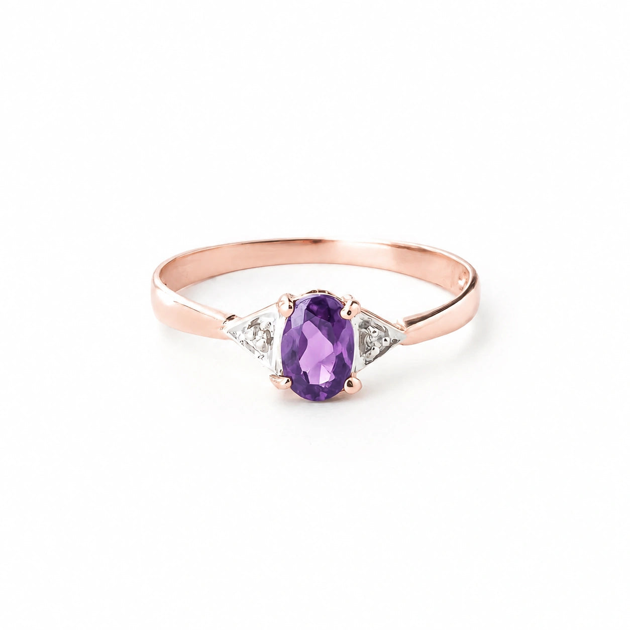 Rose Gold Diamond & Amethyst — Zoe
