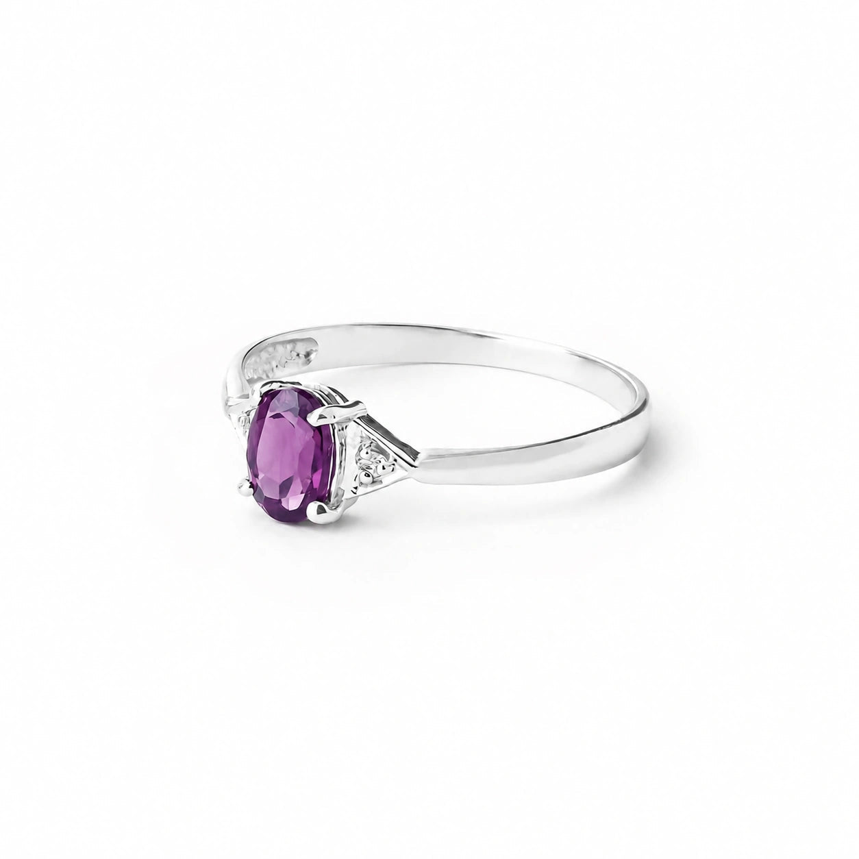 White Gold Diamond & Amethyst — Zoe