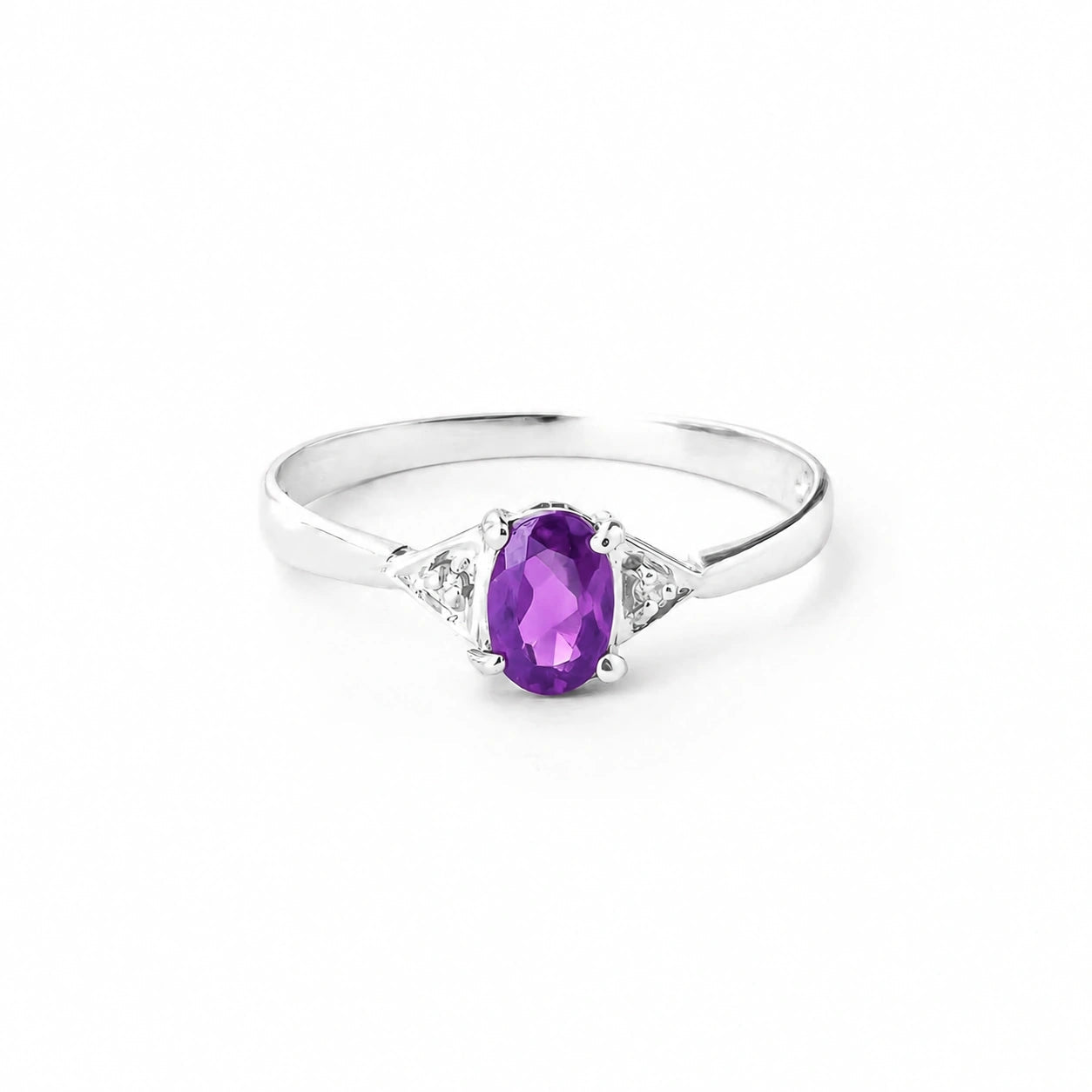 White Gold Diamond & Amethyst — Zoe