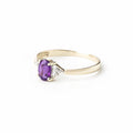 Yellow Gold Diamond & Amethyst — Zoe