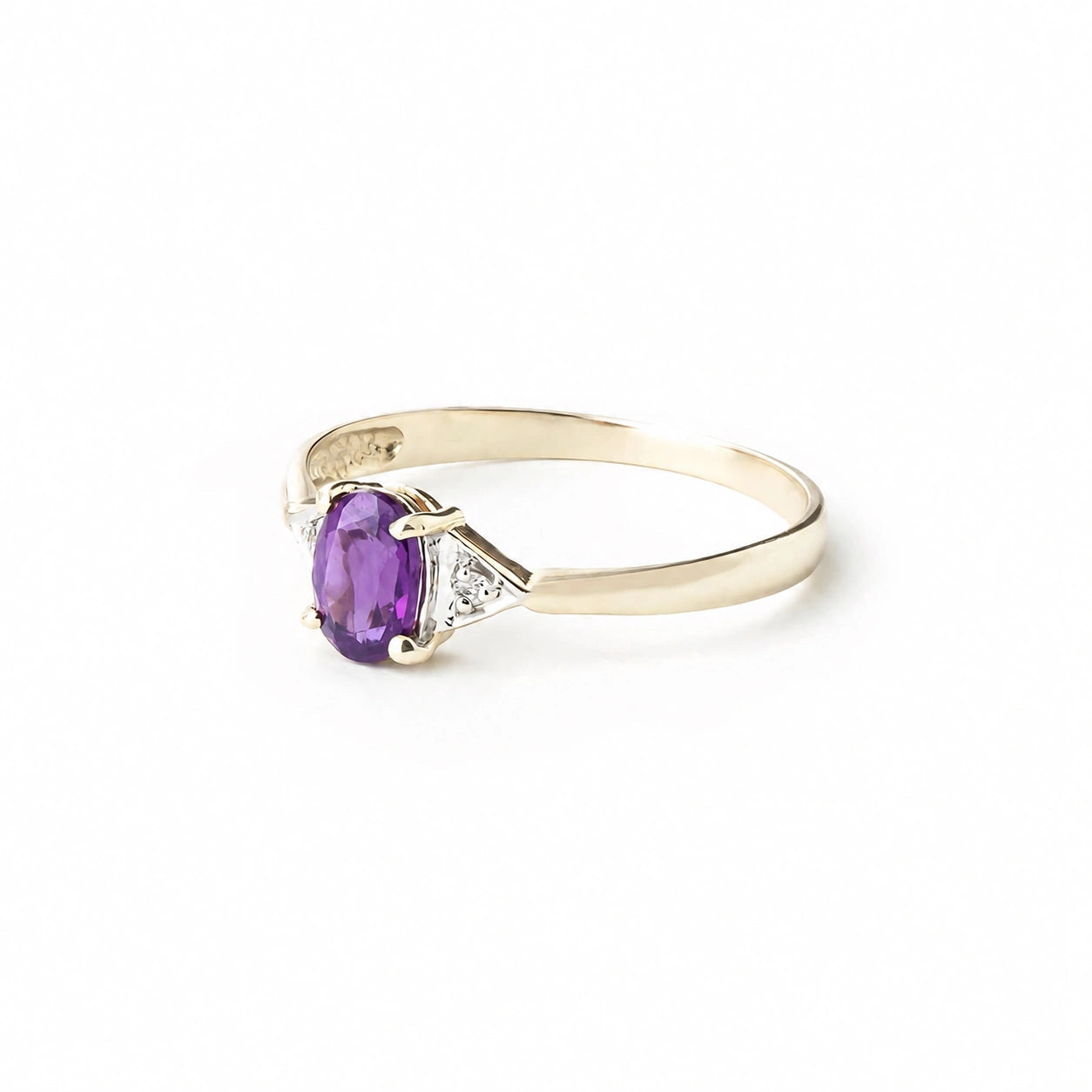 Yellow Gold Diamond & Amethyst — Zoe