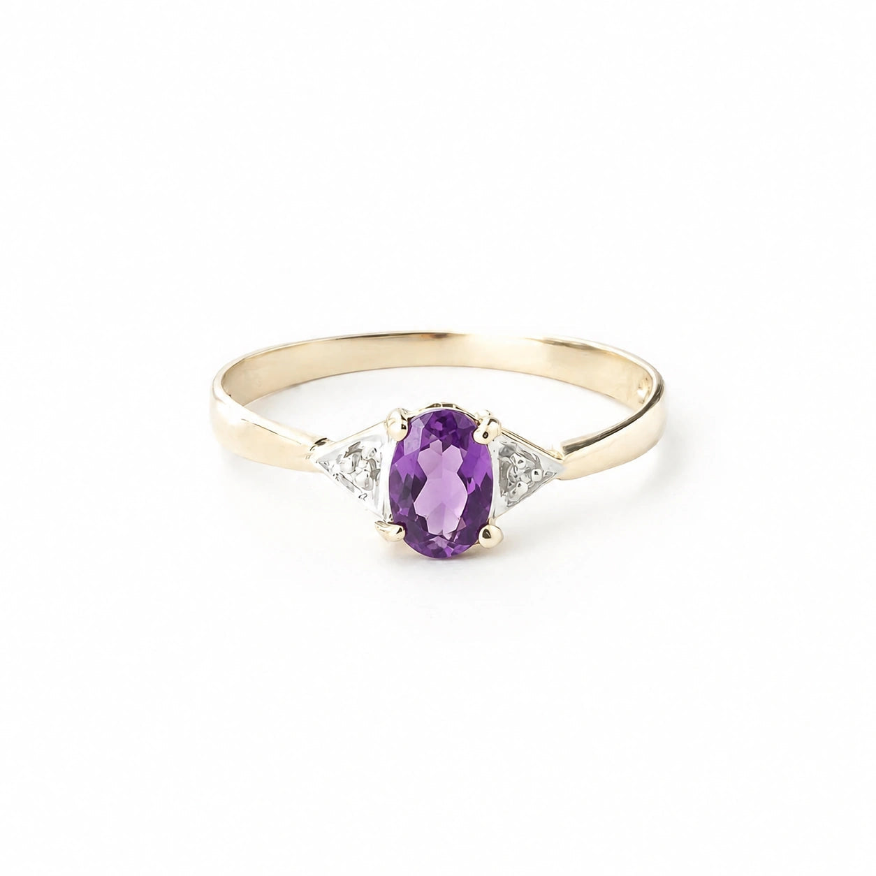 Yellow Gold Diamond & Amethyst — Zoe