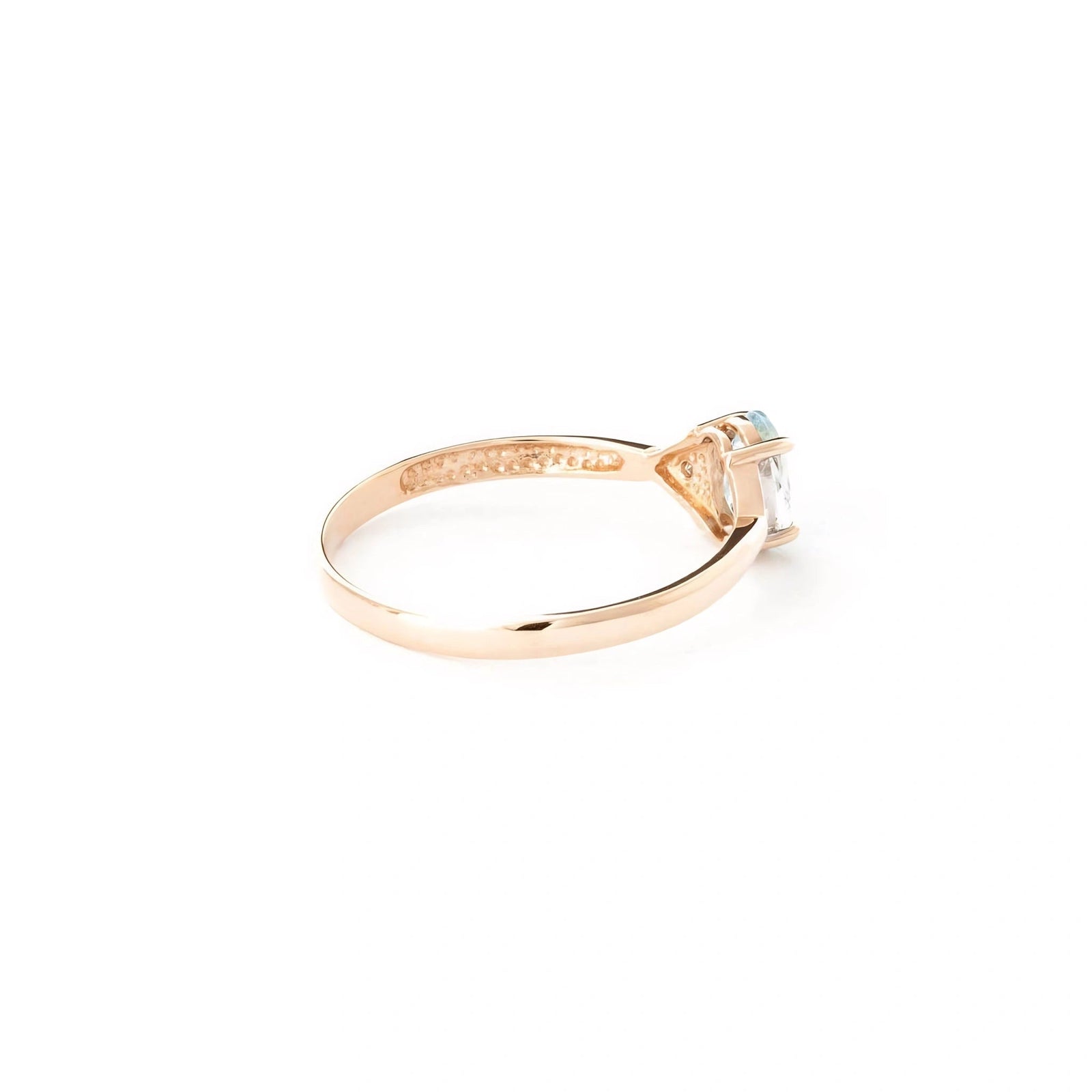 Rose Gold Diamond & Aquamarine — Zoe