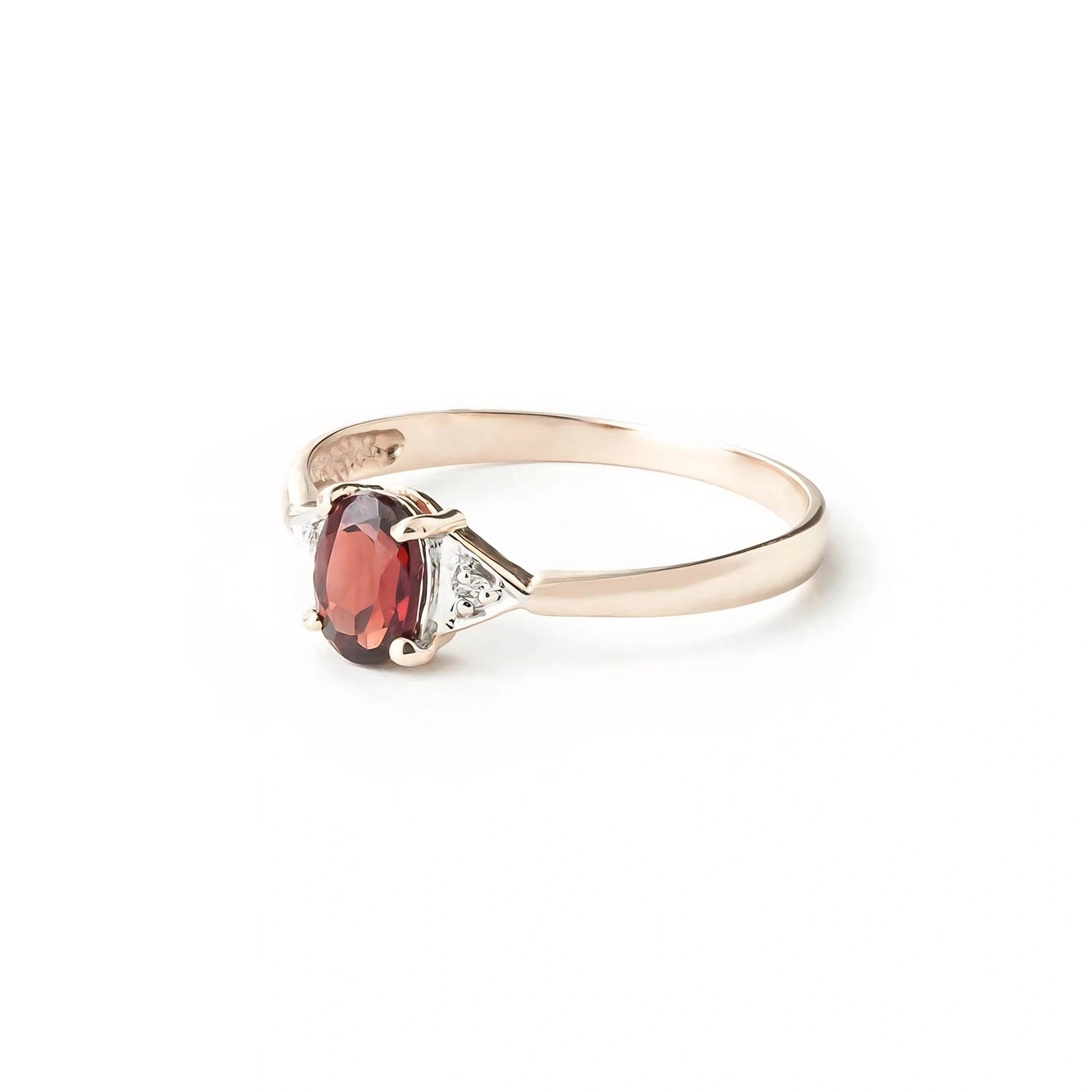 Rose Gold Diamond & Garnet — Zoe