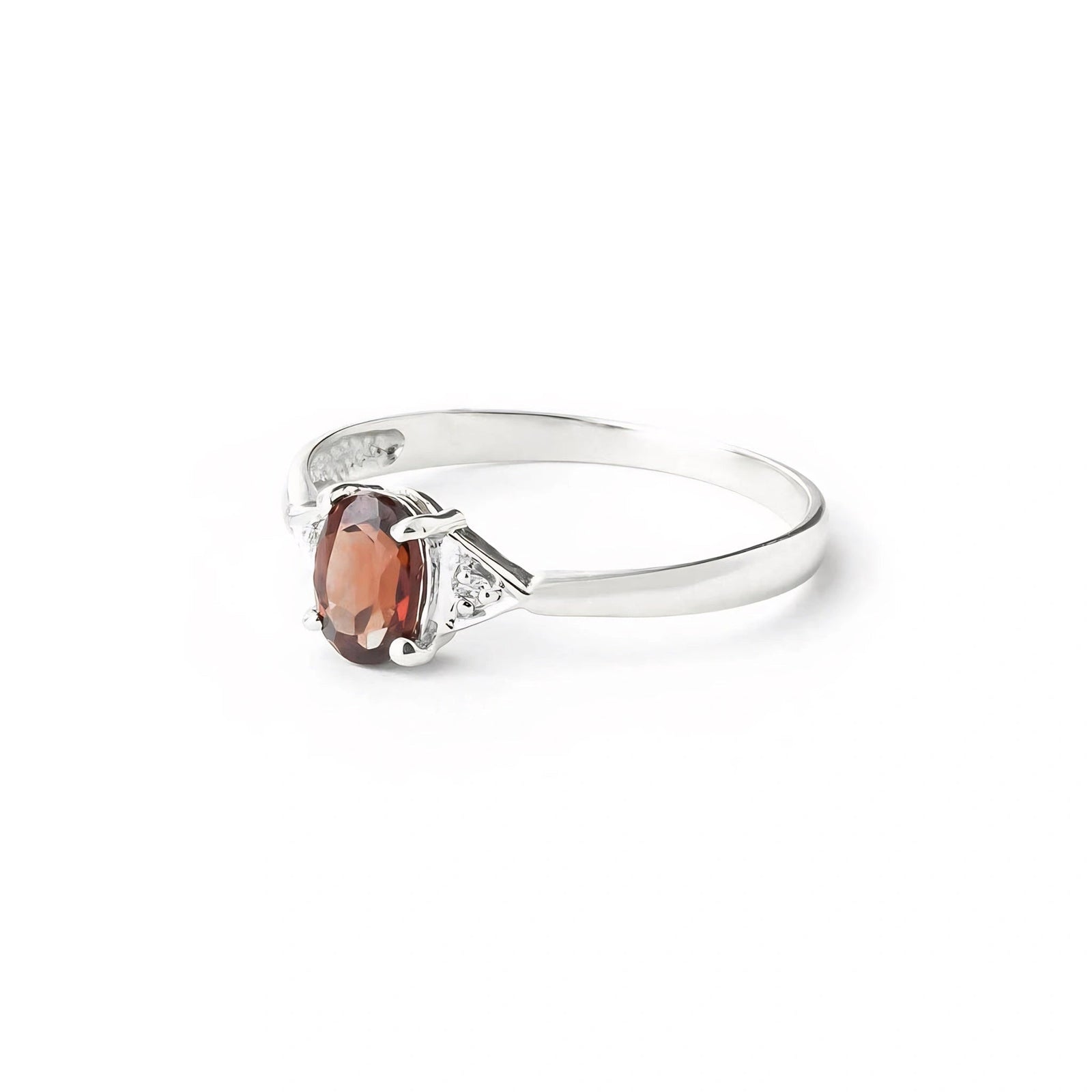 White Gold Diamond & Garnet — Zoe