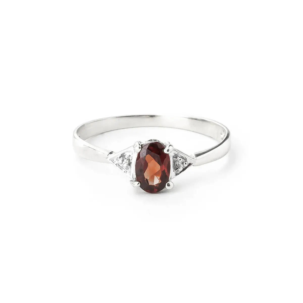 White Gold Diamond & Garnet — Zoe