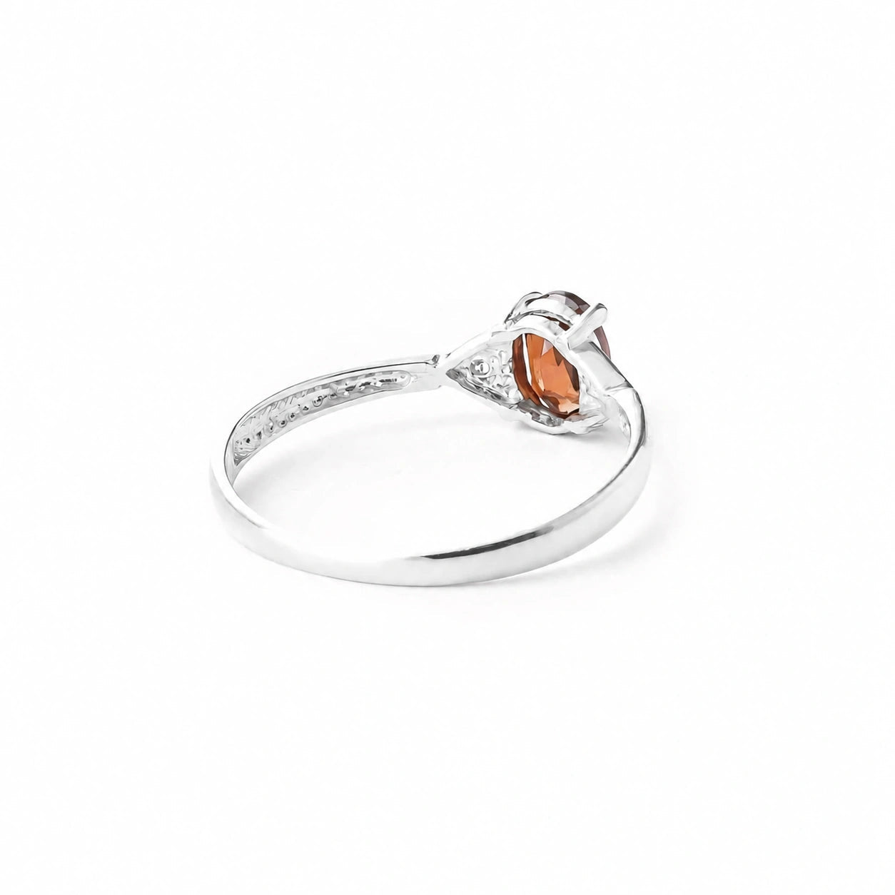 White Gold Diamond & Garnet — Zoe