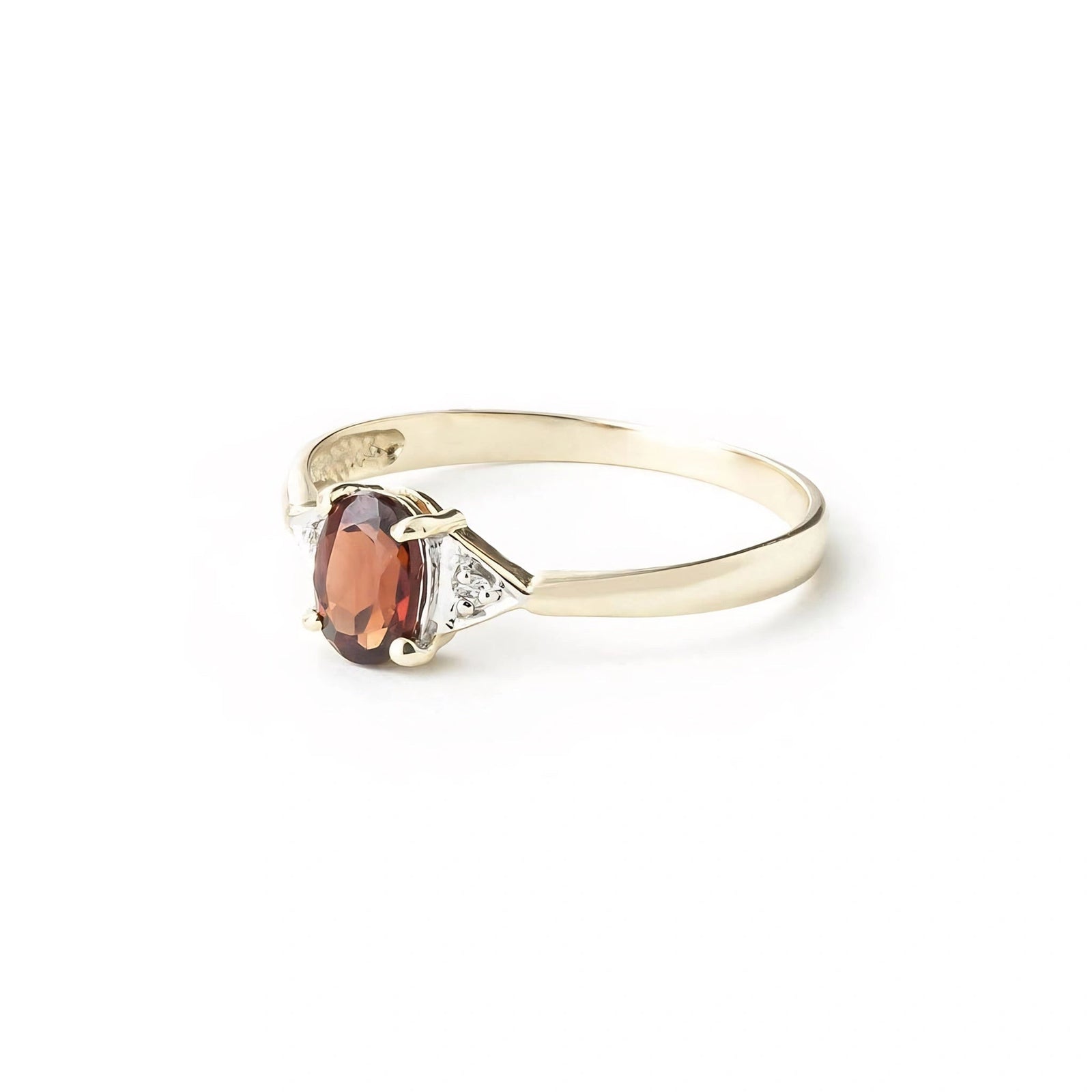 Yellow Gold Diamond & Garnet — Zoe