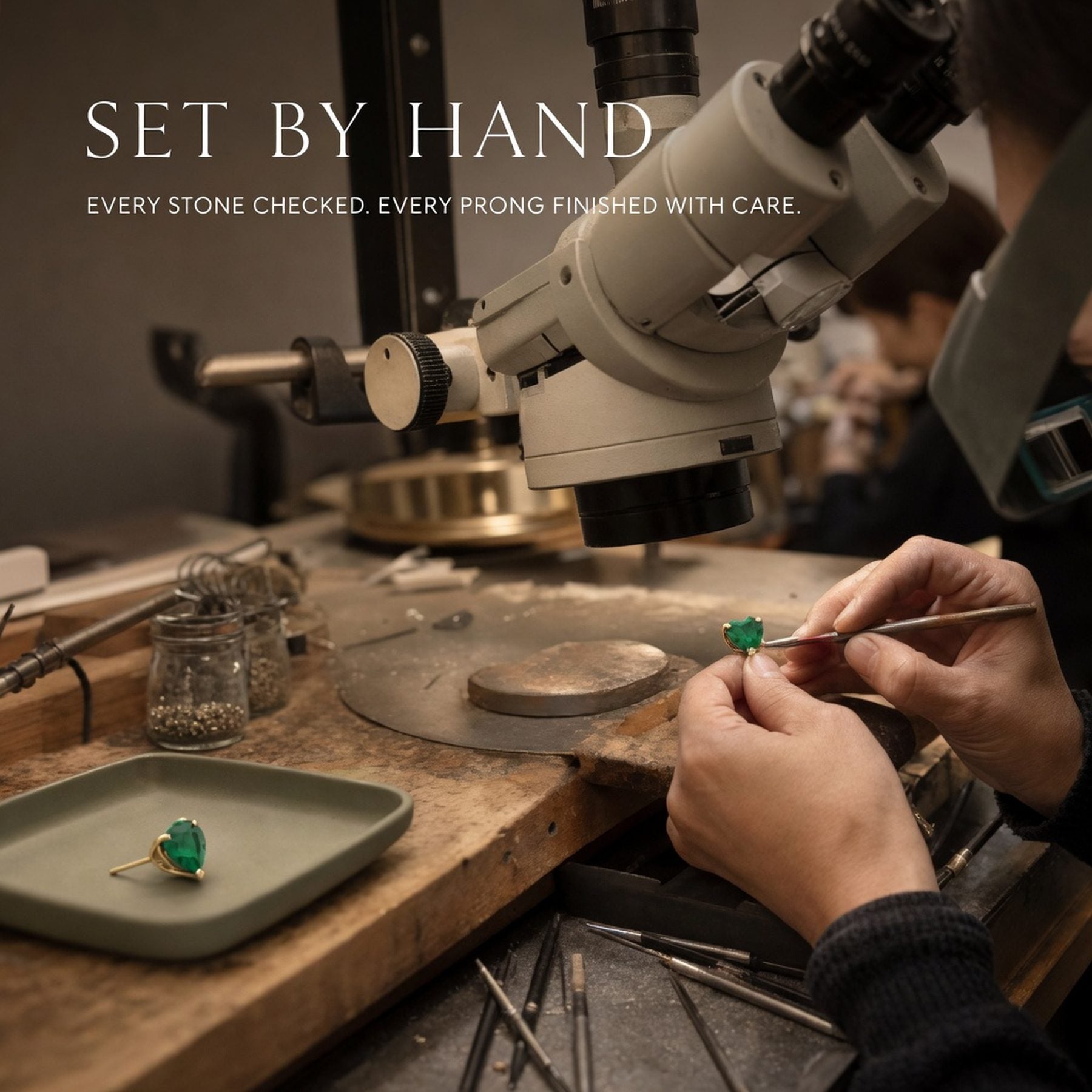Stone set by hand in Los Angeles